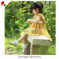 high quality hand embroidery yellow dress